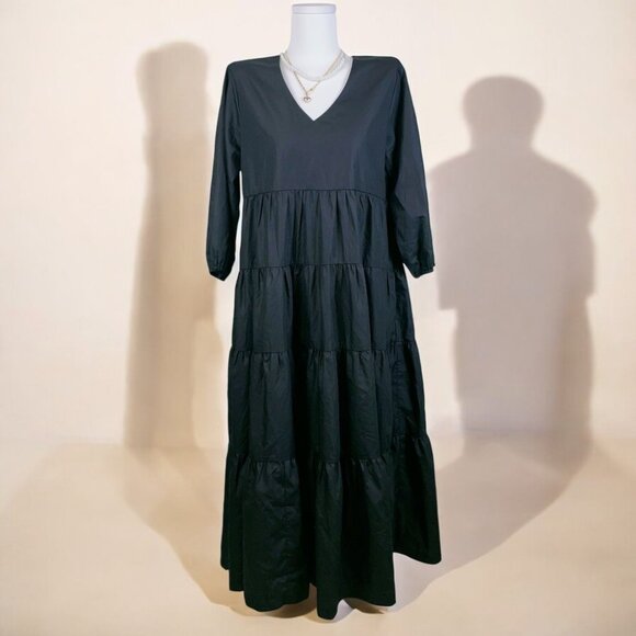 NWT En Saison Reagan Midi Dress in Black - Picture 2 of 4